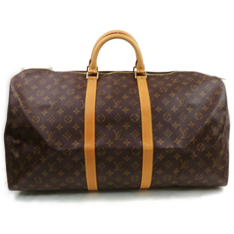 Louis Vuitton Boston Bag Keepall 55 Brown Monogram (SHC7-10969)
