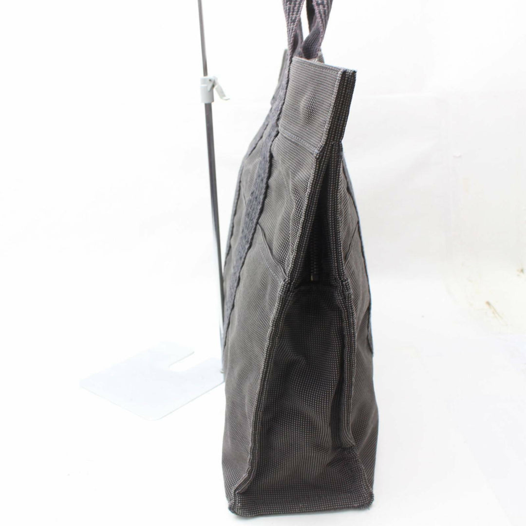 Indistinguishable  Hermes Tote Bag Herline Gray Canvas (SHC1-15763)