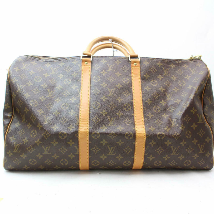 Louis Vuitton Boston Bag Keepall 55 Brown Monogram (SHC7-10692)