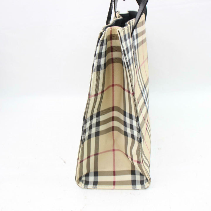 Indistinguishable  Burbe**y Tote Bag Beige PVC (SHC1-14755)
