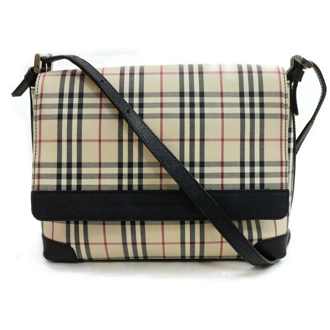 Indistinguishable  Burbe**y Shoulder Bag Beige Canvas (SHC7-10177)