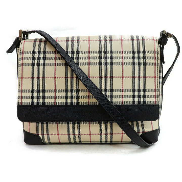 Indistinguishable  Burbe**y Shoulder Bag Beige Canvas (SHC7-10177)