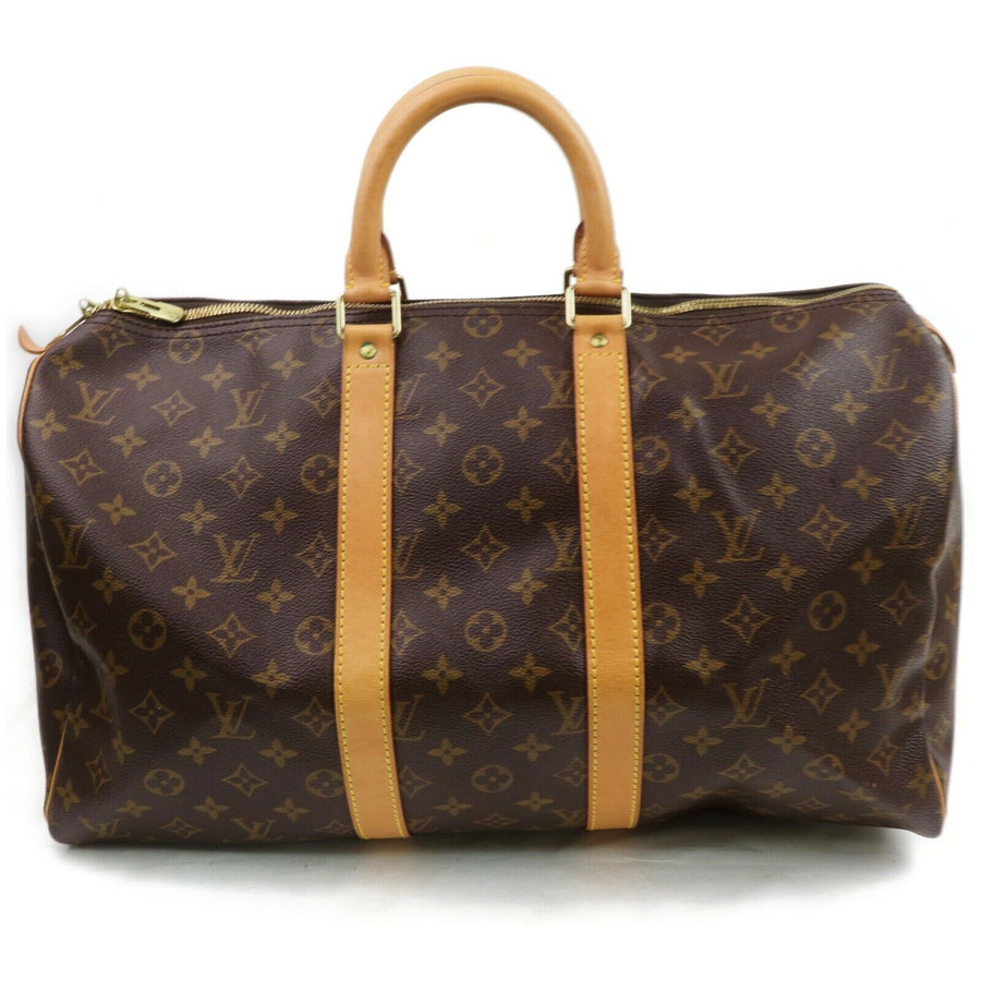 Louis Vuitton Boston Bag Keepall 45 Brown Monogram (SHC7-10961)