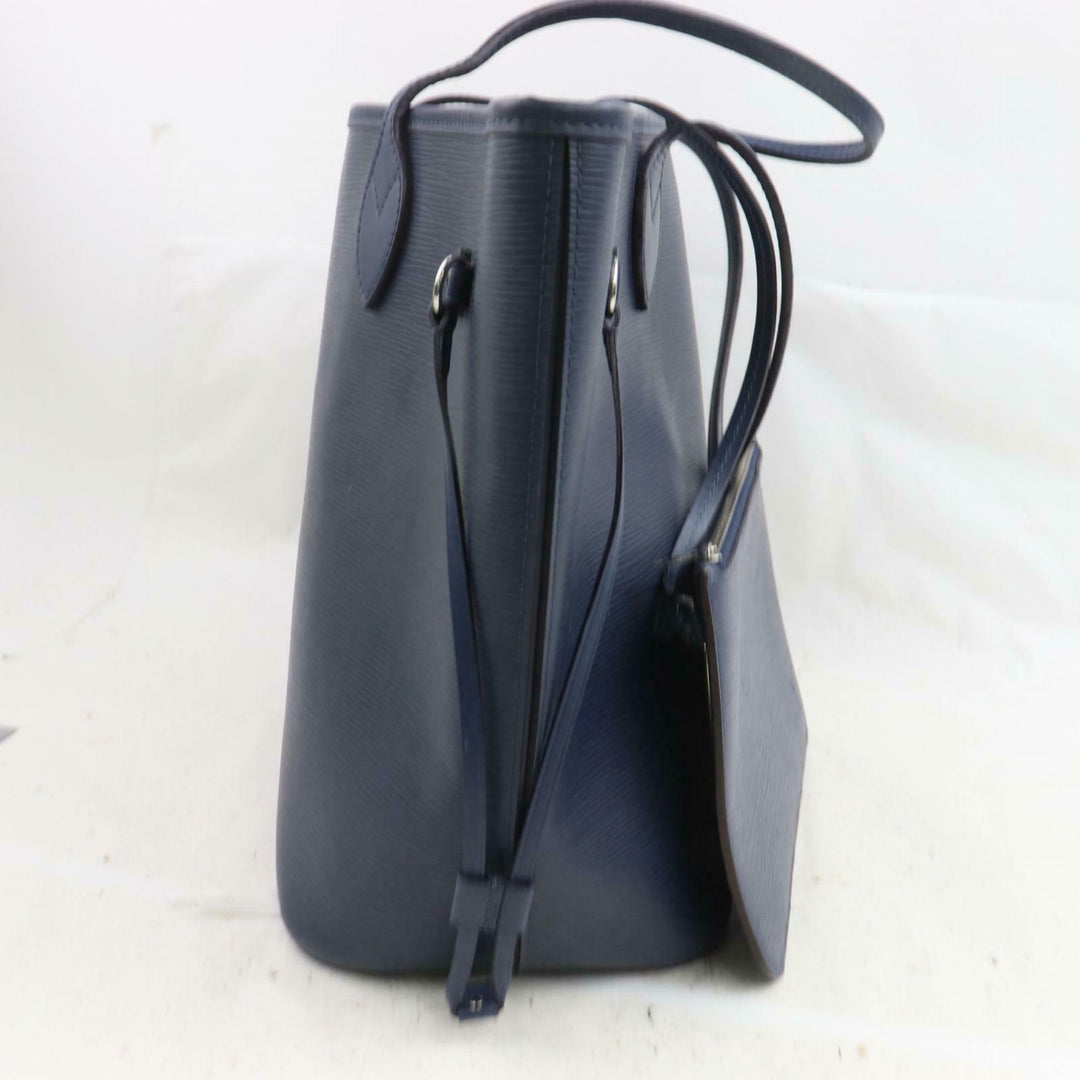 L*V Blue Epi Leather Neverfull MM (SHC1-13855)