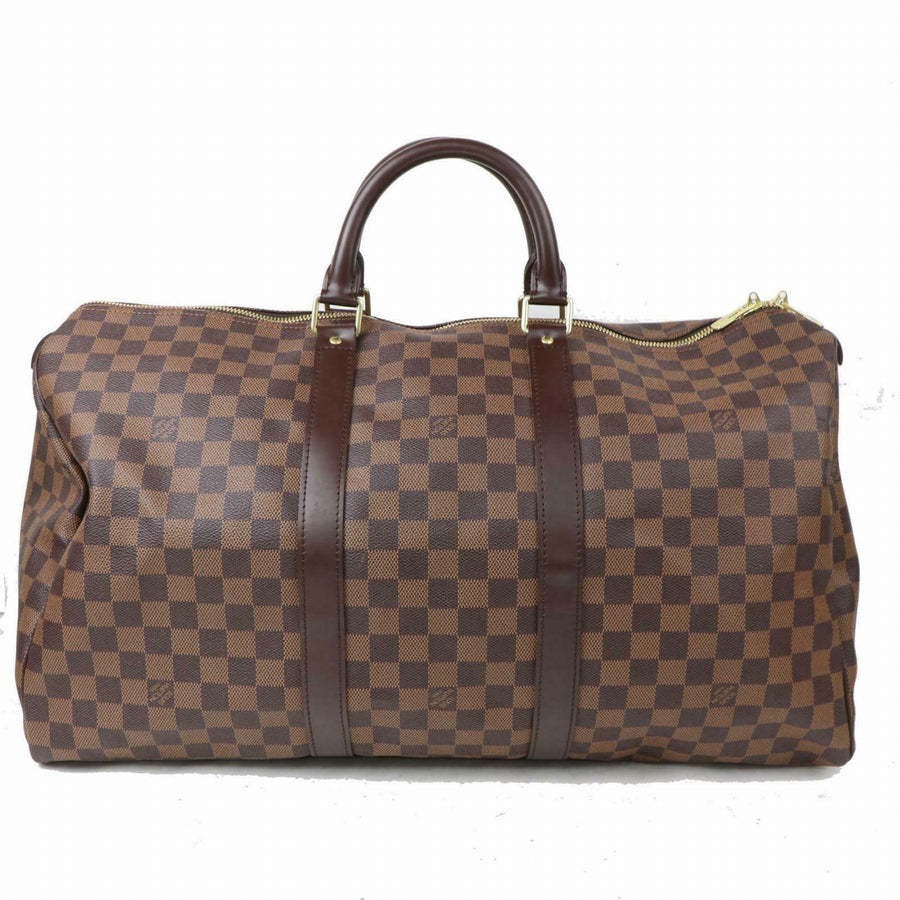 Louis Vuitton Boston Bag Keepall 50 Brown Damier (SHC7-10700)