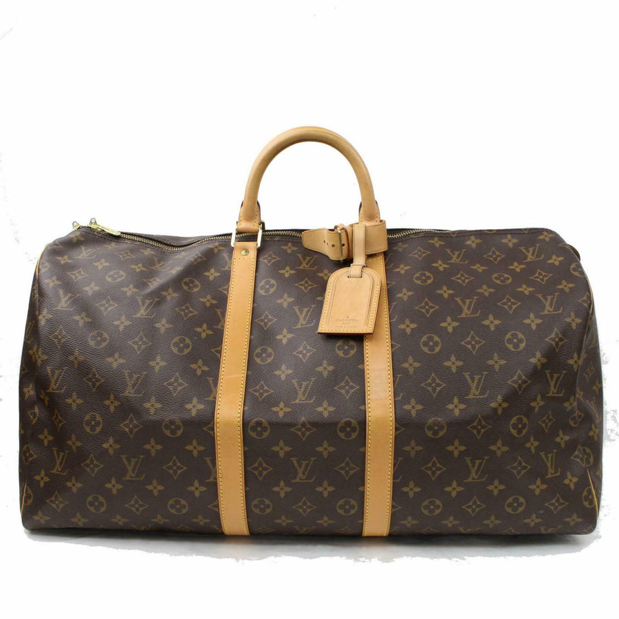 Louis Vuitton Boston Bag Keepall 55 Brown Monogram (SHC7-10712)