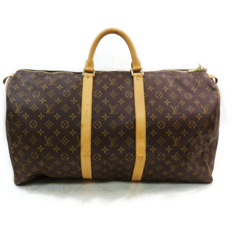 Louis Vuitton Boston Bag Keepall 55 Brown Monogram (SHC7-10781)