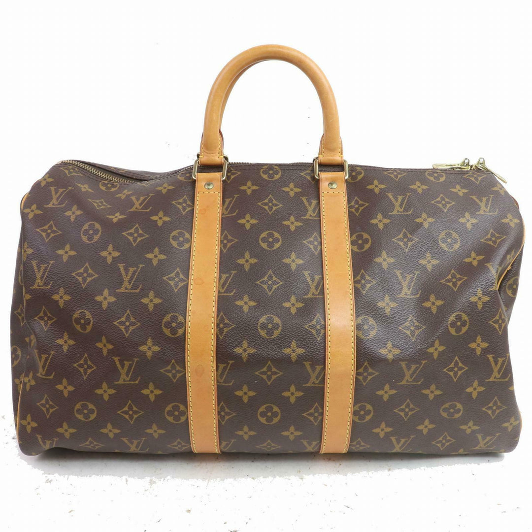 Louis Vuitton Boston Bag Keepall 45 Brown Monogram (SHC7-10920)