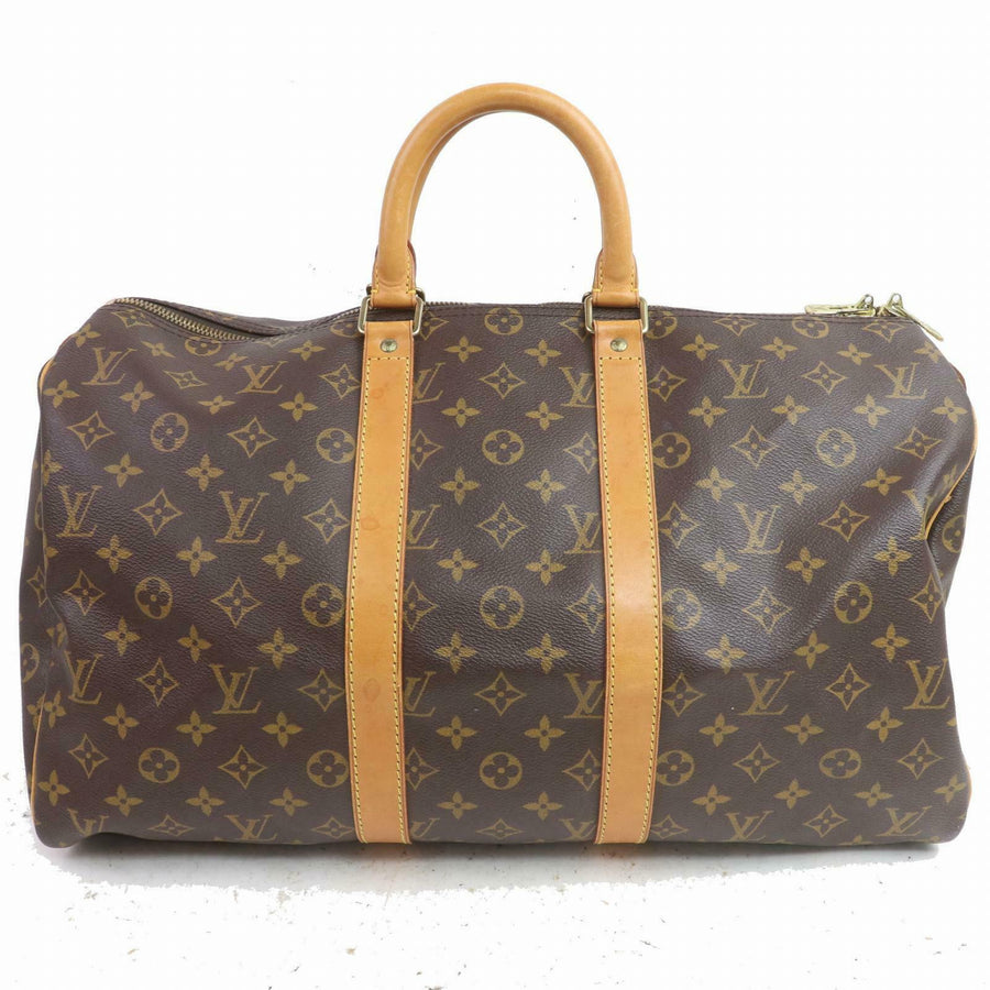 Louis Vuitton Boston Bag Keepall 45 Brown Monogram (SHC7-10920)