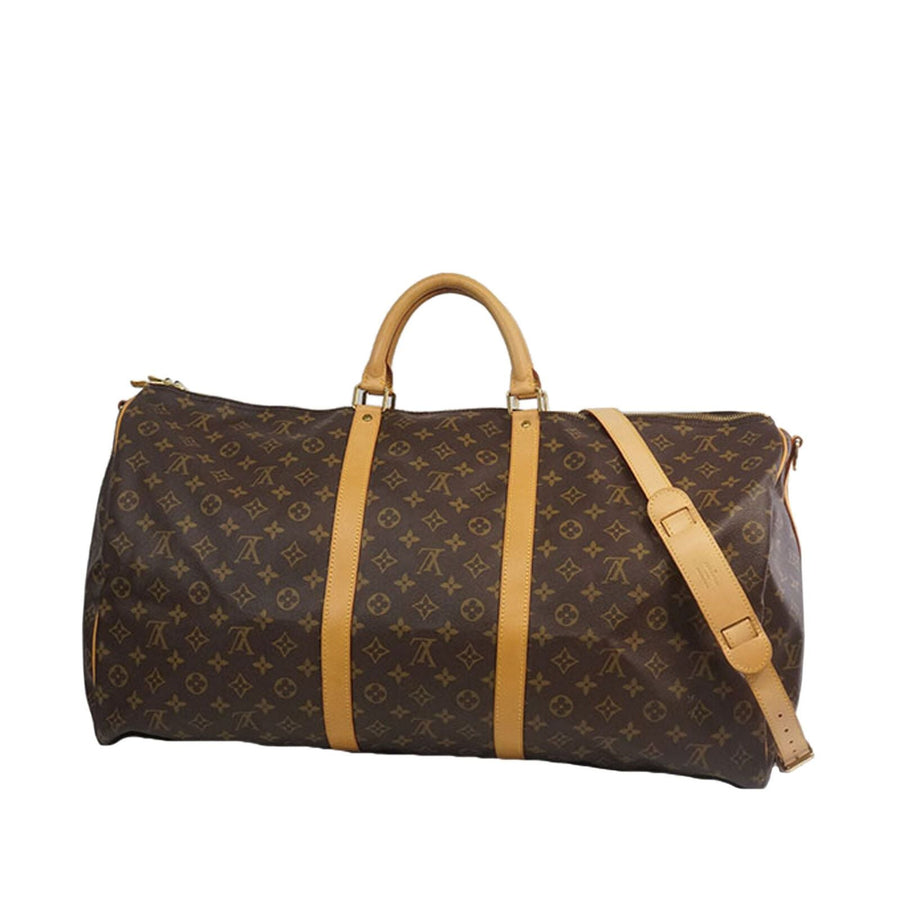 Pre-Loved Louis Vuitton Brown Monogram Keepall Bandouliere 60 France