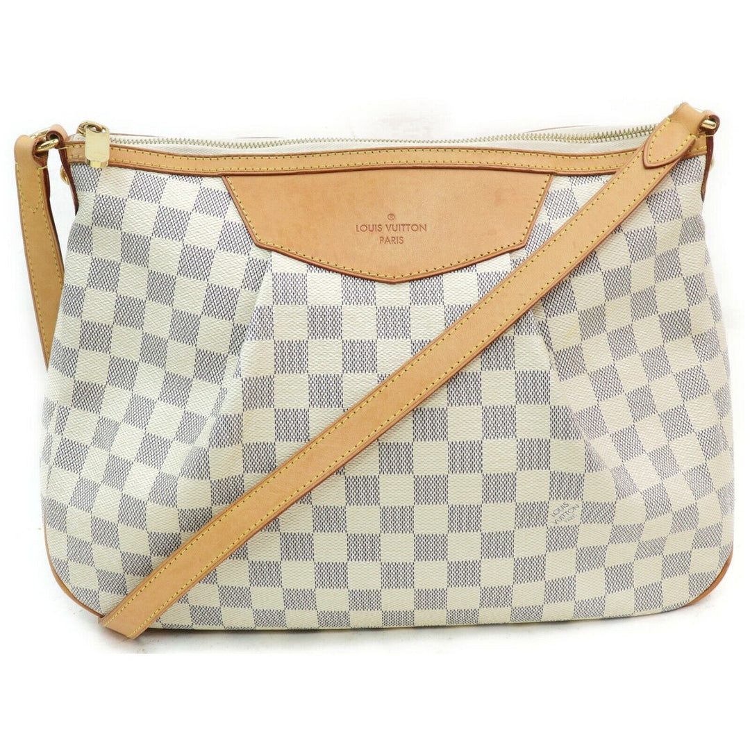 Louis Vuitton Shoulder Bag Siracusa Mm Cream Damie Azul  (SHC7-10603)