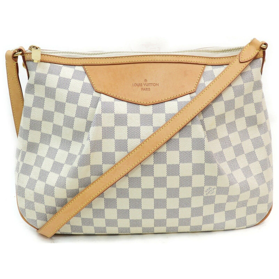 Louis Vuitton Shoulder Bag Siracusa Mm Cream Damie Azul  (SHC7-10603)
