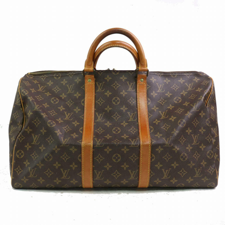 Louis Vuitton Boston Bag Keepall 50 Brown Monogram (SHC7-10607)
