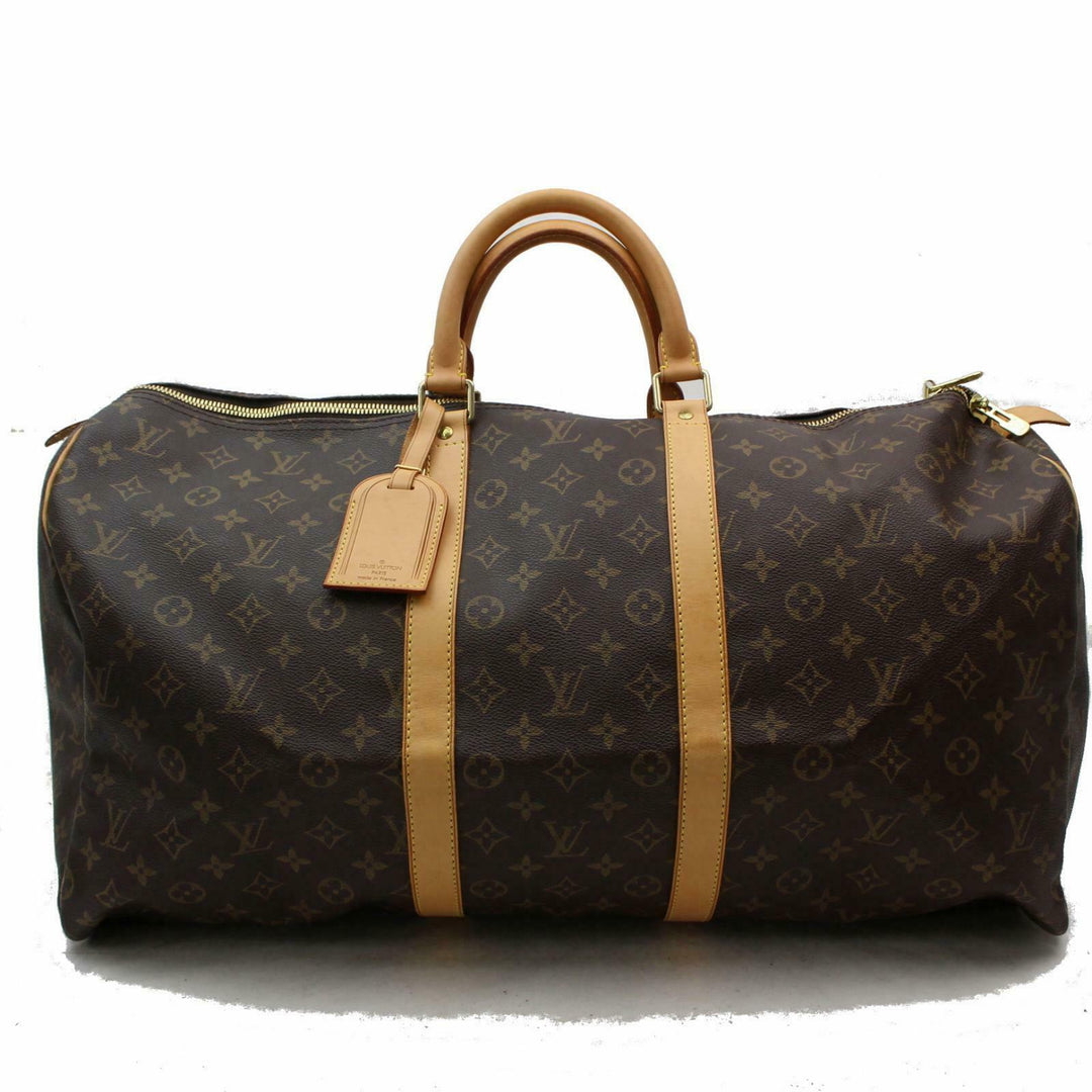 Louis Vuitton Boston Bag Keepall 55 Brown Monogram (SHC7-10529)