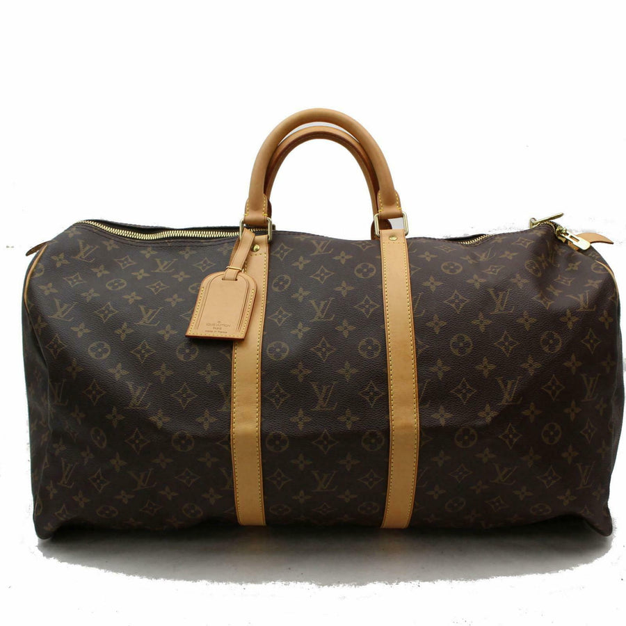 Louis Vuitton Boston Bag Keepall 55 Brown Monogram (SHC7-10529)