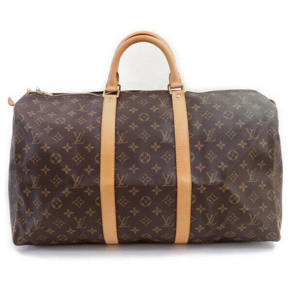 Louis Vuitton Boston Bag Keepall 50 Brown Monogram (SHC7-11057)