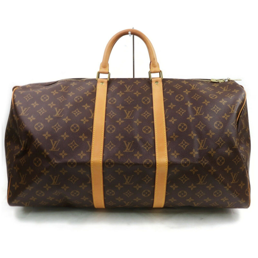 Louis Vuitton Boston Bag Keepall 55 Brown Monogram (SHC7-10970)