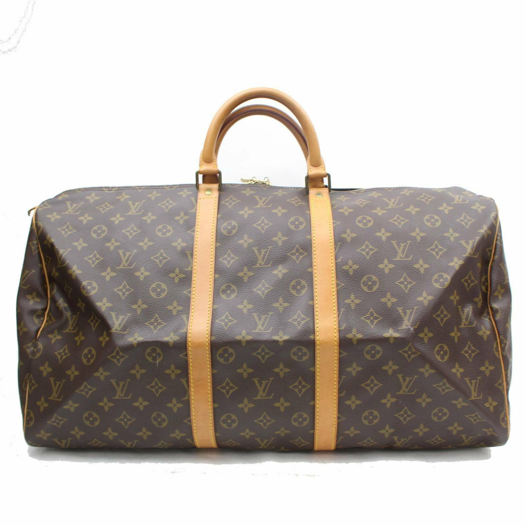 Louis Vuitton Boston Bag Keepall 55 Brown Monogram (SHC7-10839)