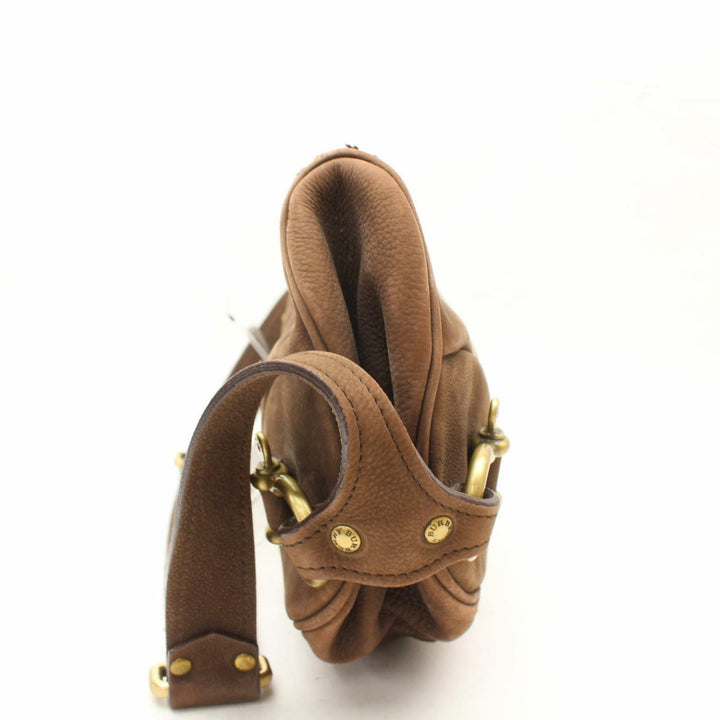 Indistinguishable  Burbe**y Shoulder Bag Brown Suede Leather (SHC1-14250)