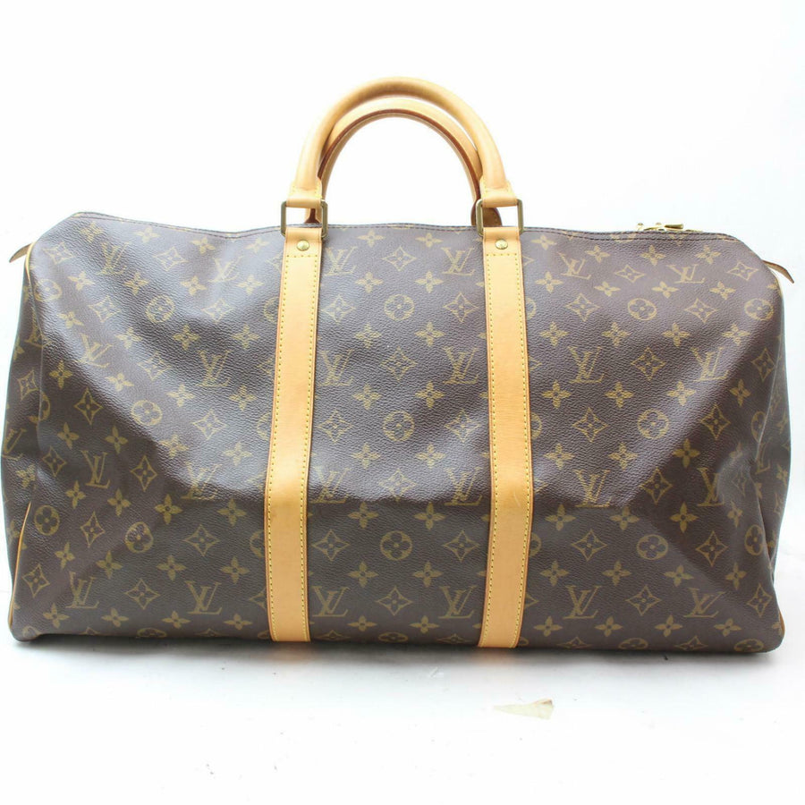 Louis Vuitton Boston Bag Keepall 50 Brown Monogram (SHC7-10683)