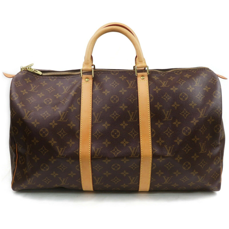 Louis Vuitton Boston Bag Keepall 50 Brown Monogram (SHC7-10968)