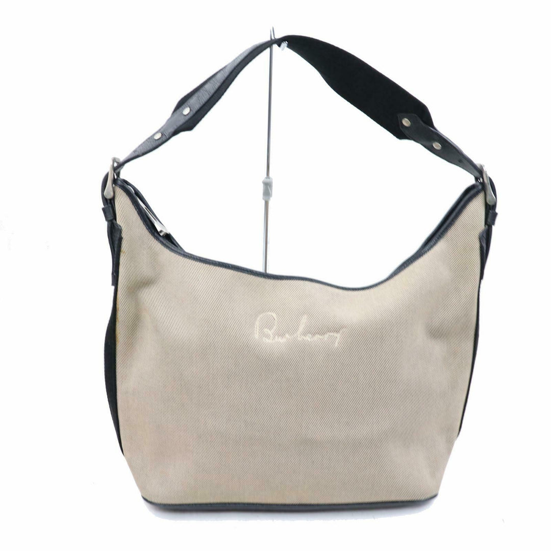Indistinguishable  Burbe**y Shoulder Bag Black Canvas (SHC1-15472)