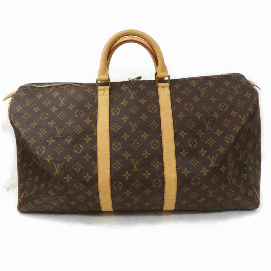 Louis Vuitton Boston Bag Keepall 55 Brown Monogram (SHC7-11093)