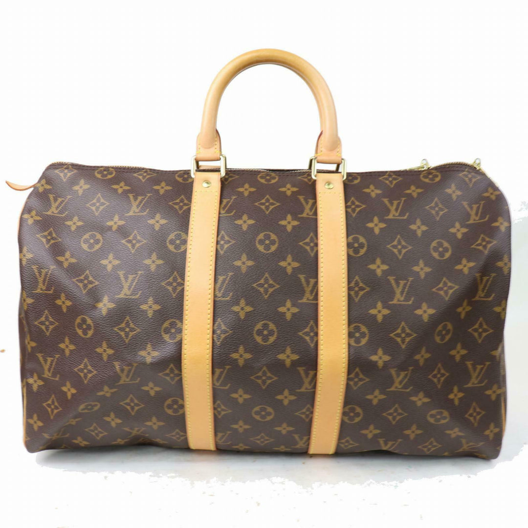 Louis Vuitton Boston Bag Keepall 45 Brown Monogram (SHC7-10397)
