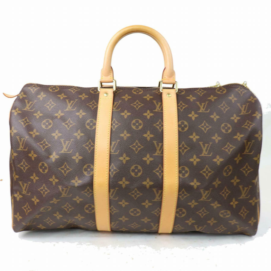 Louis Vuitton Boston Bag Keepall 45 Brown Monogram (SHC7-10397)