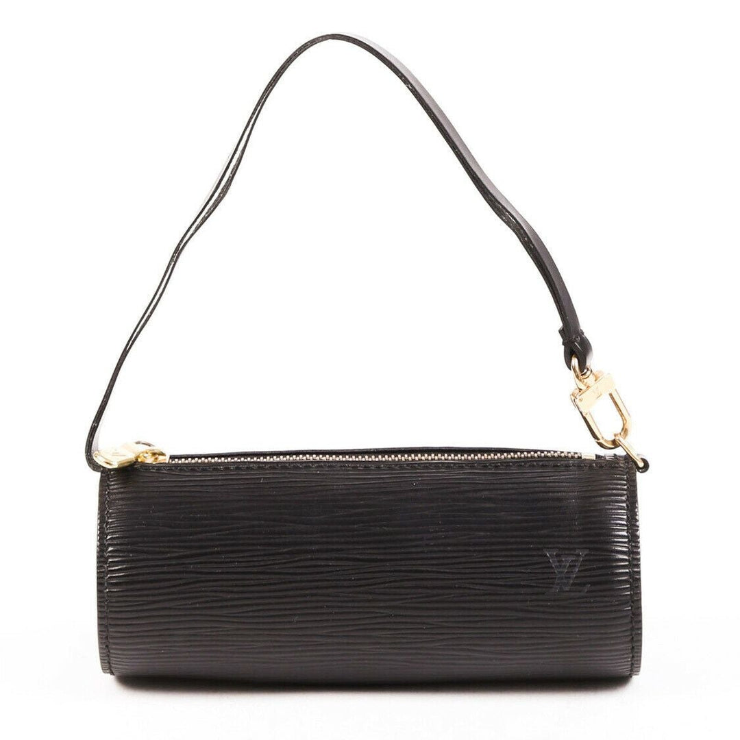 Louis Vuitton Clutch Bag Black Epi Leather Barrel