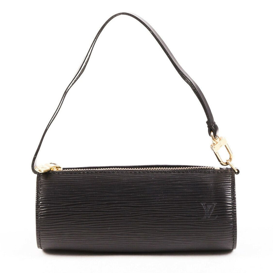 Louis Vuitton Clutch Bag Black Epi Leather Barrel