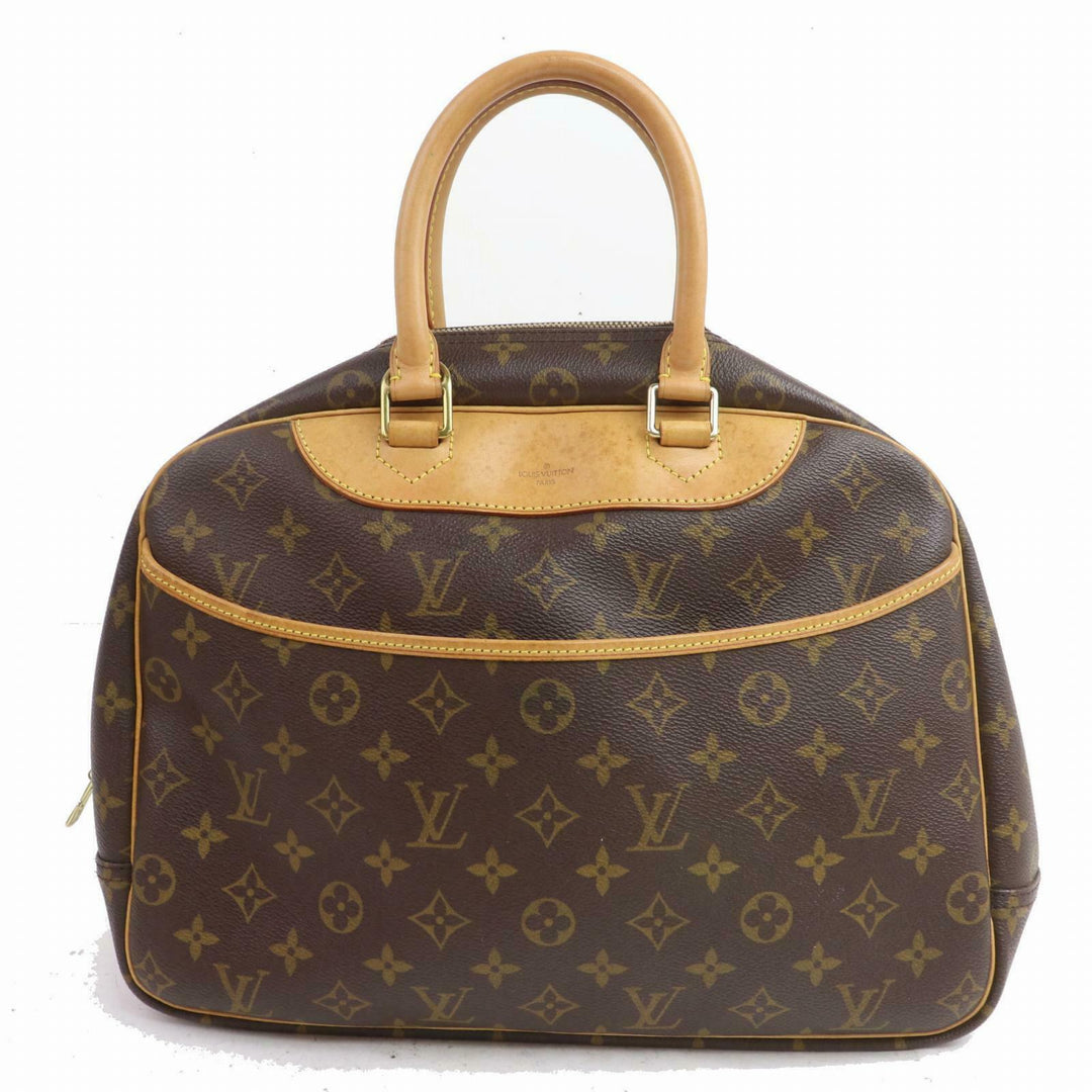 Louis Vuitton Hand Bag Deauville Brown Monogram  (SHC7-10293)
