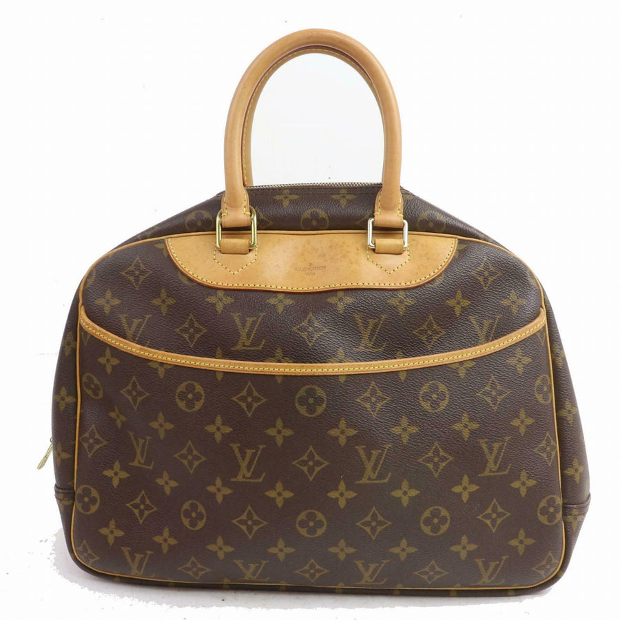 Louis Vuitton Hand Bag Deauville Brown Monogram  (SHC7-10293)