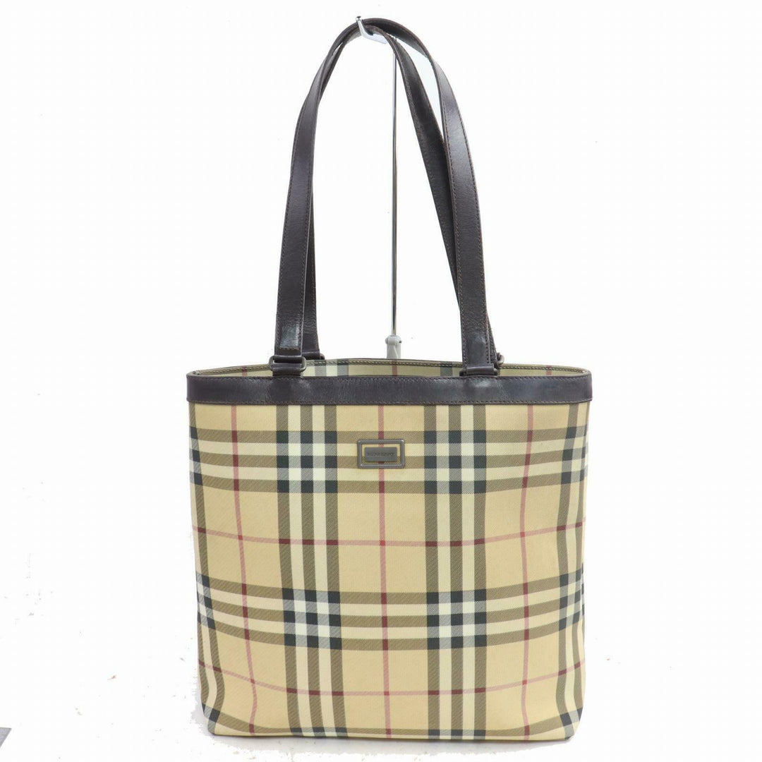 Indistinguishable  Burbe**y Tote Bag Beige PVC (SHC1-14305)