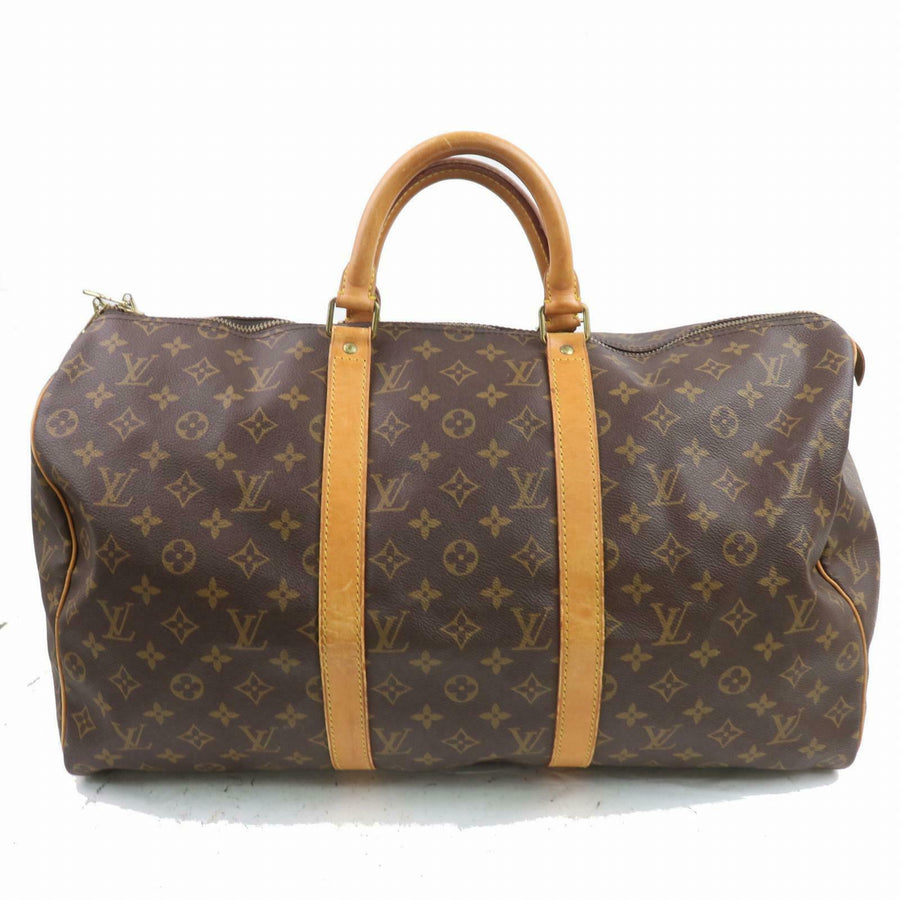 Louis Vuitton Boston Bag Keepall 50 Brown Monogram (SHC7-10204)