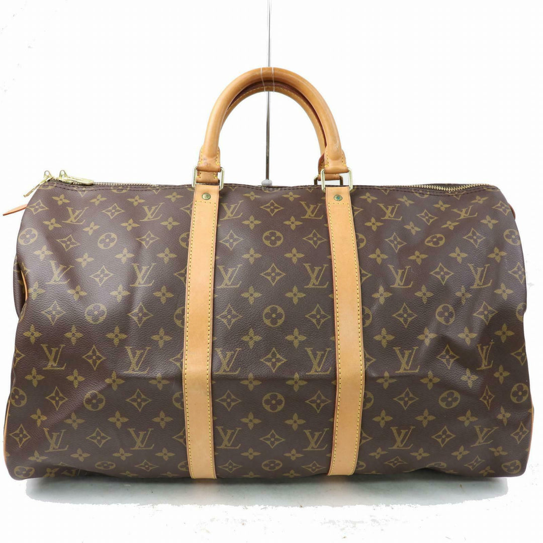 Louis Vuitton Boston Bag Keepall 50 Brown Monogram (SHC7-10505)
