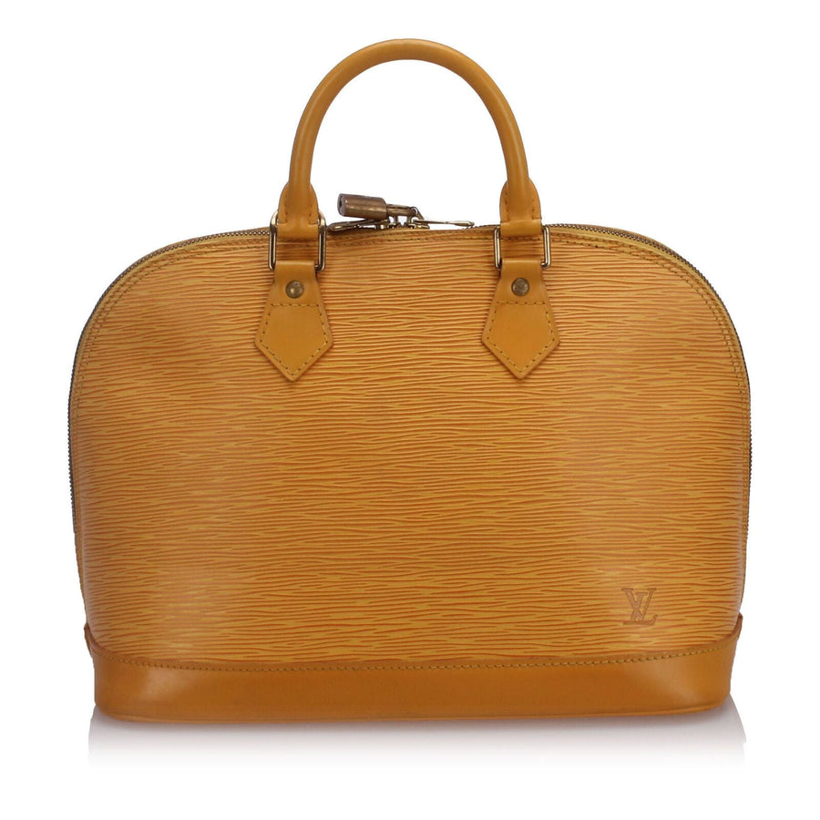 Pre-Loved Louis Vuitton Yellow Epi Leather Alma PM with Strap France