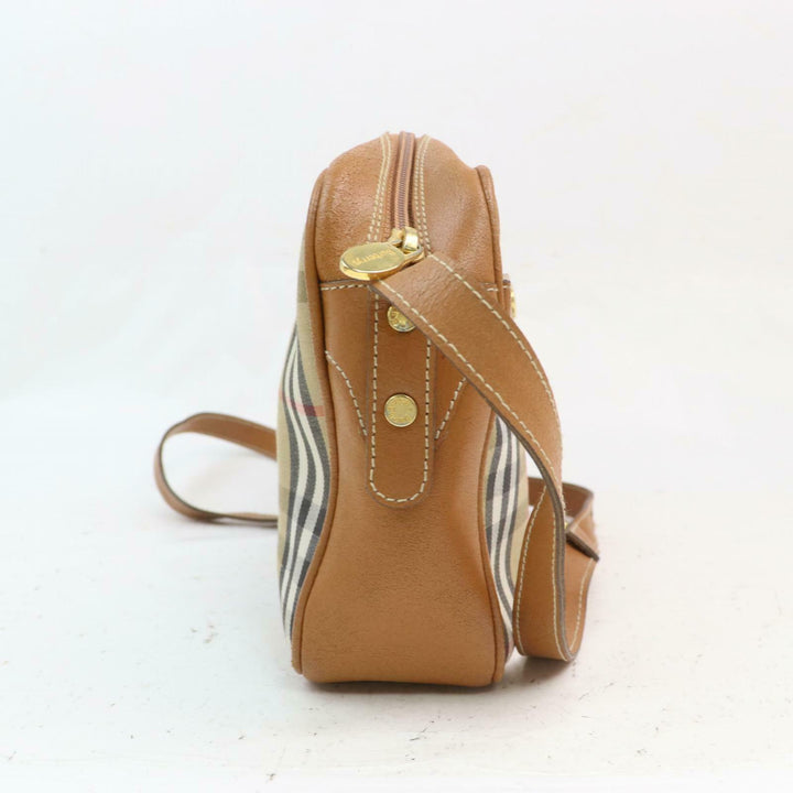 Indistinguishable  Burbe**y Shoulder Bag Light Brown Canvas (SHC7-10295)