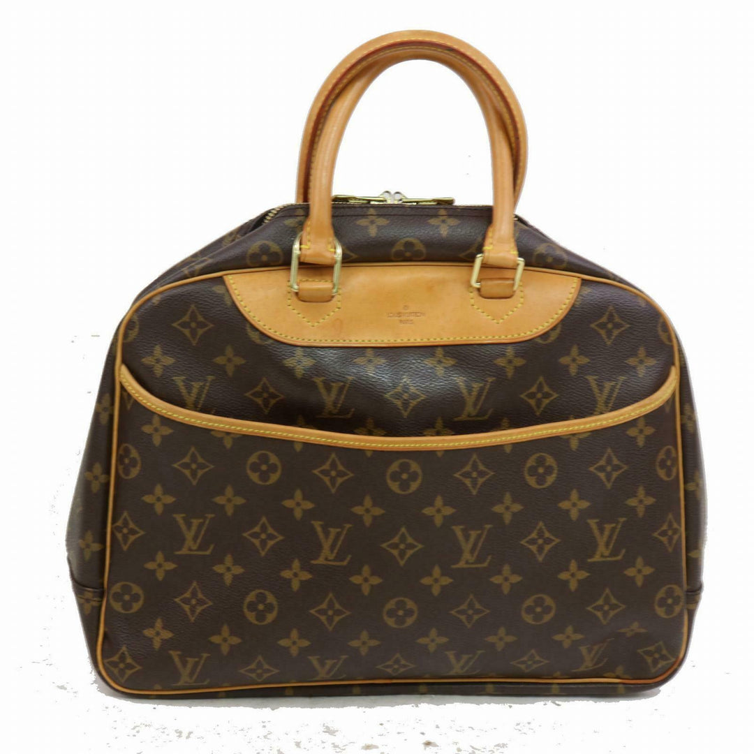 Louis Vuitton Hand Bag Deauville Brown Monogram  (SHC7-10198)