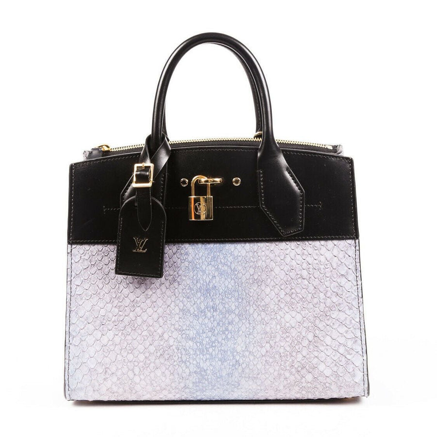 Louis Vuitton Bag City Steamer PM Gray Snakeskin