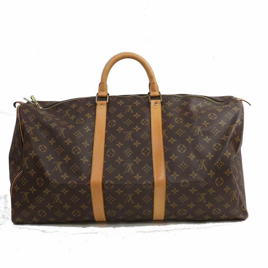 Louis Vuitton Boston Bag Keepall 55 Brown Monogram (SHC7-10396)