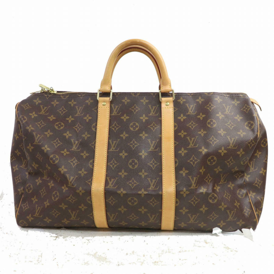 Louis Vuitton Boston Bag Keepall 50 Brown Monogram (SHC7-10384)