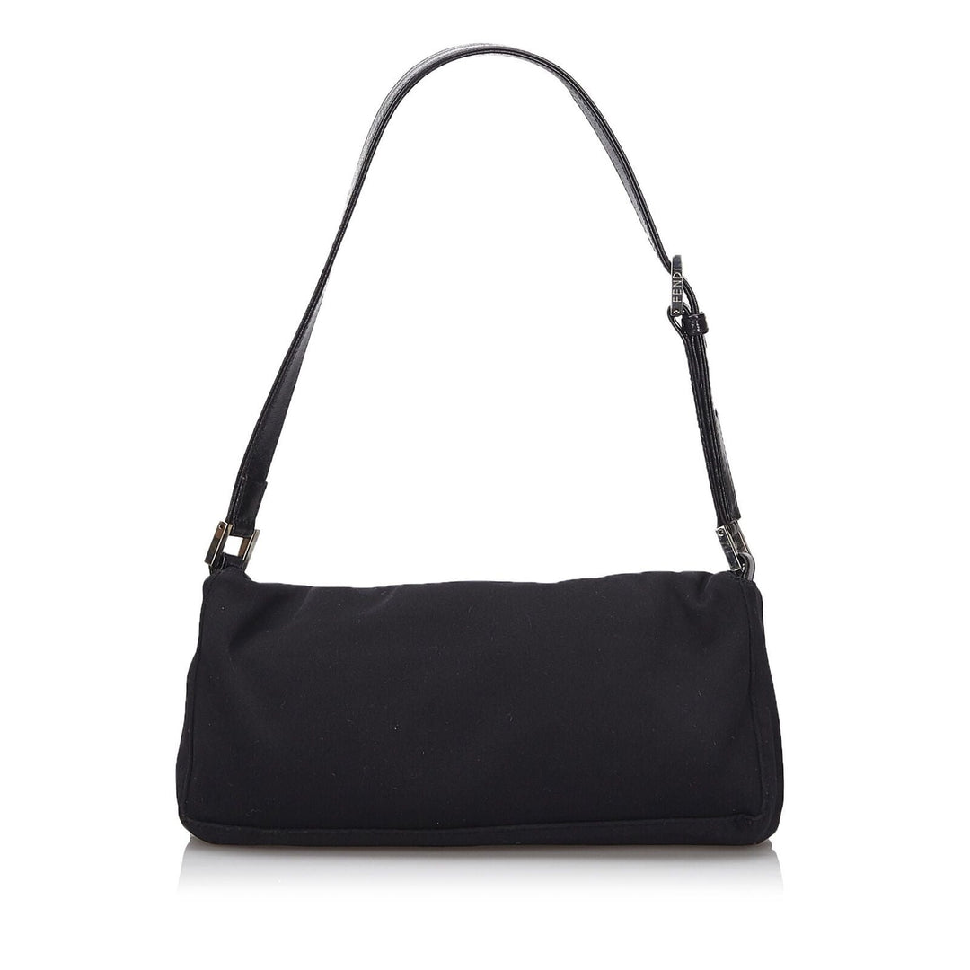 Pre-Loved Fendi Black Chemical Fiber Fabric Baguette Italy
