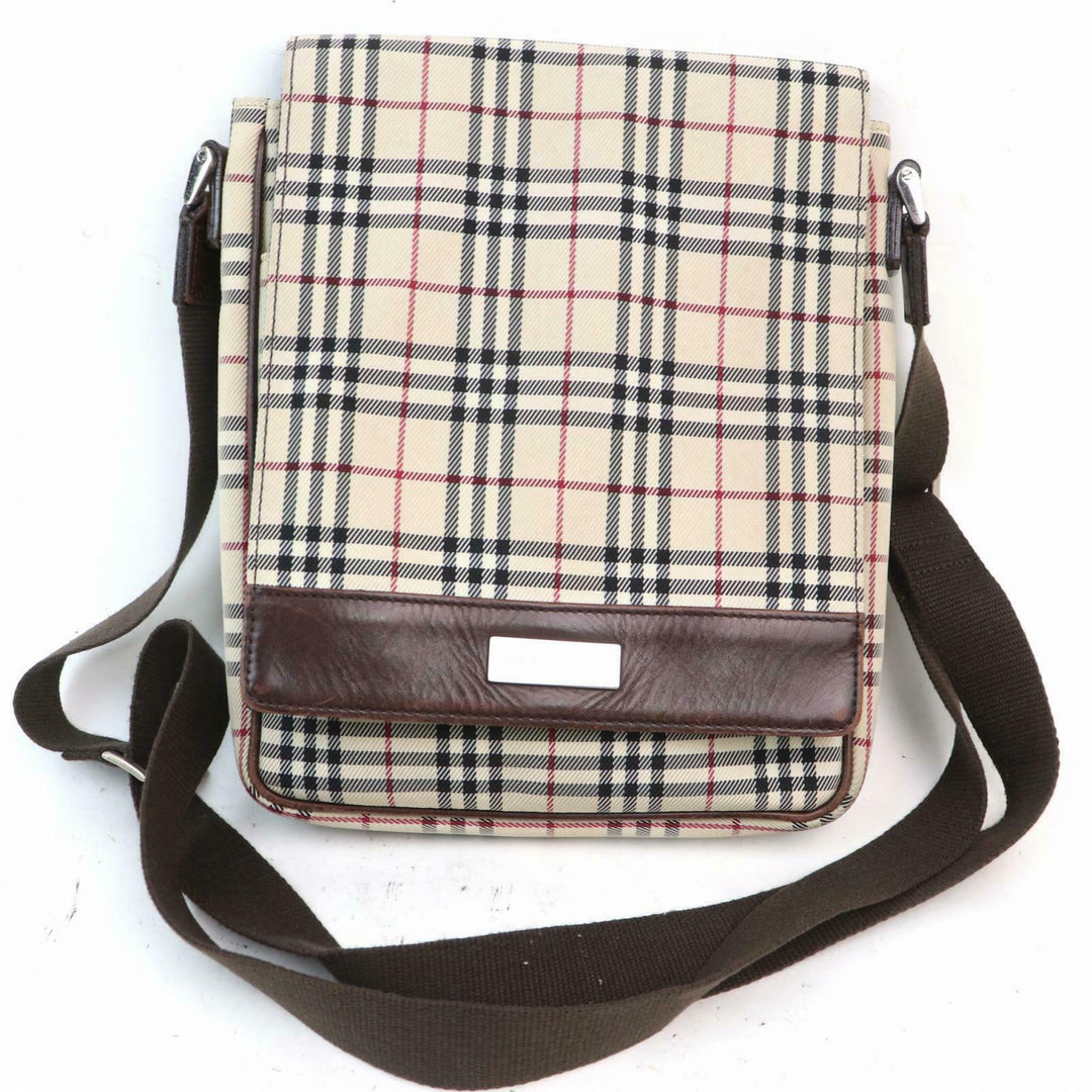 Indistinguishable  Burbe**y Shoulder Bag Beige Nylon (SHC7-10001)
