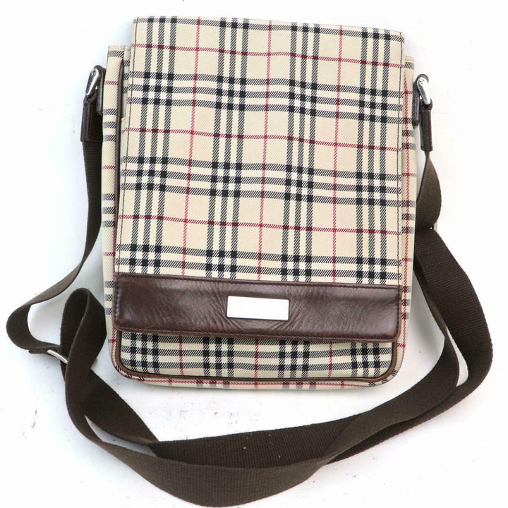 Indistinguishable  Burbe**y Shoulder Bag Beige Nylon (SHC7-10001)
