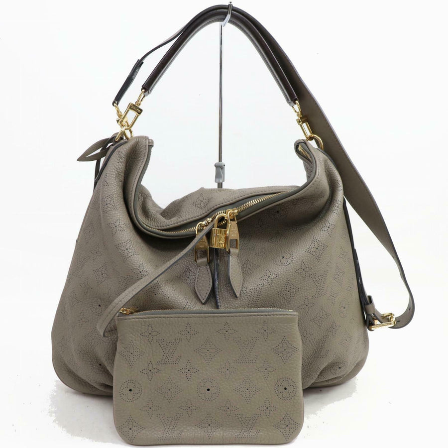 Louis Vuitton Hand Bag Selene Mm Gray Mahina  (SHC7-10734)
