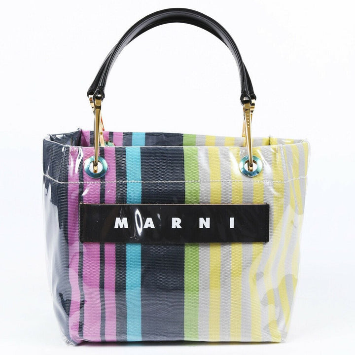 Marni NWT Small Grip Striped Tote Bag