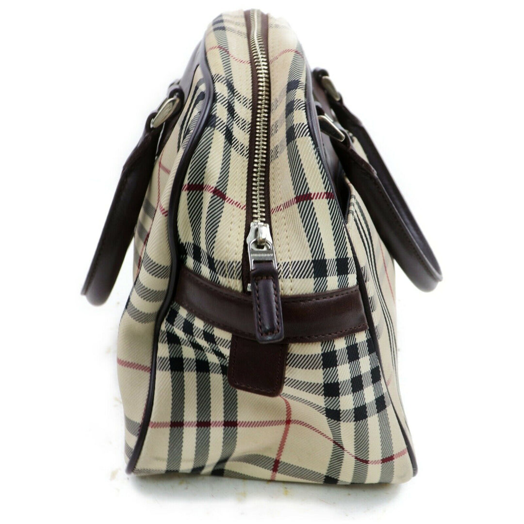 Indistinguishable  Burbe**y London Hand Bag Brown Nylon (SHC7-10244)