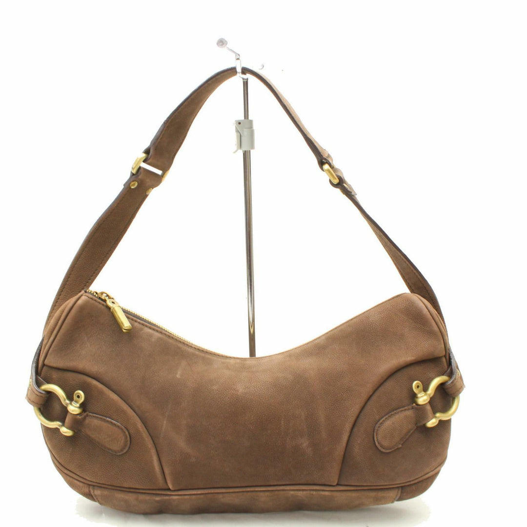 Indistinguishable  Burbe**y Shoulder Bag Brown Suede Leather (SHC1-14250)
