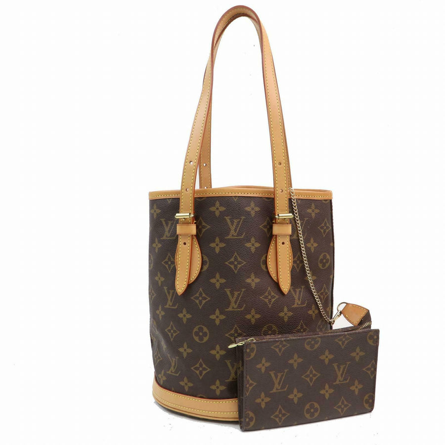 Louis Vuitton Hand Bag Backet Pm Brown Monogram  (SHC7-10385)